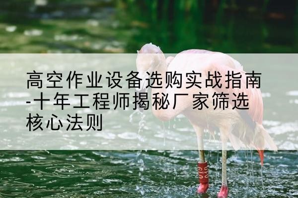 左贡剪叉式升降机厂家-高空作业设备选购实战指南-十年工程师揭秘厂家筛选核心法则
