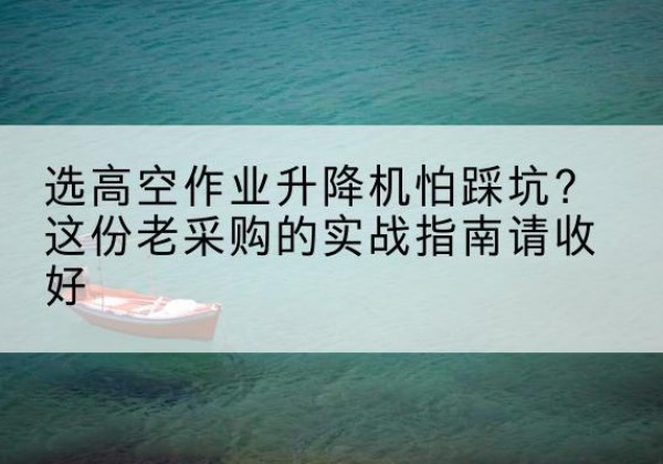 左贡高空作业升降机厂家推荐-选高空作业升降机怕踩坑？这份老采购的实战指南请收好